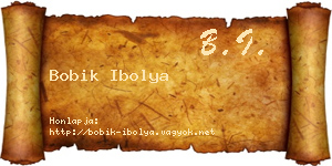 Bobik Ibolya névjegykártya