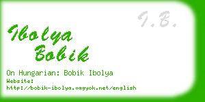ibolya bobik business card